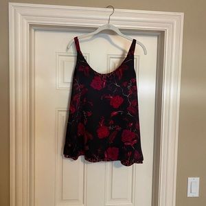 White House Black Market reversible camisole black and fushia